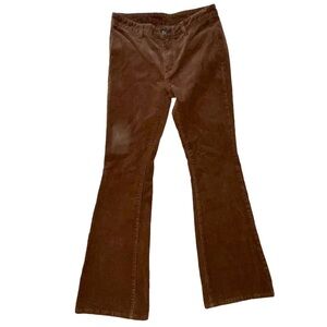 J Galt Flare Leg Corduroy Brown Pants Size Small